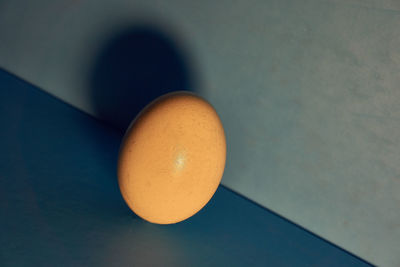 High angle view of orange on table