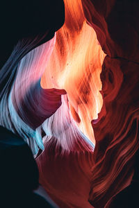 Close-up of rock formation at antelope national park