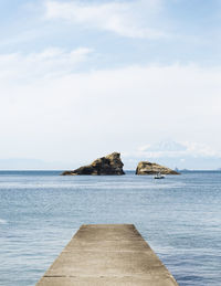 Scenic view of sea against sky
