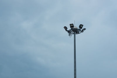Low angle view of street light against sky