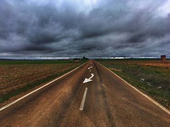 Road passing through rural landscape