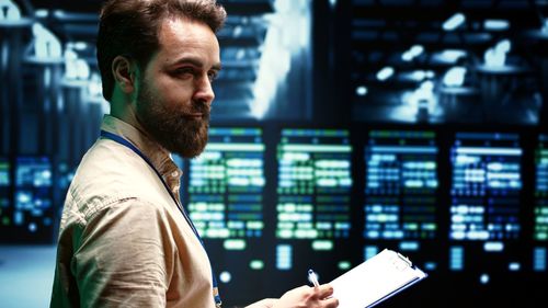 Young man using mobile phone