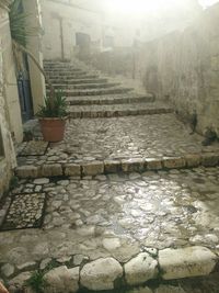 View of stone steps