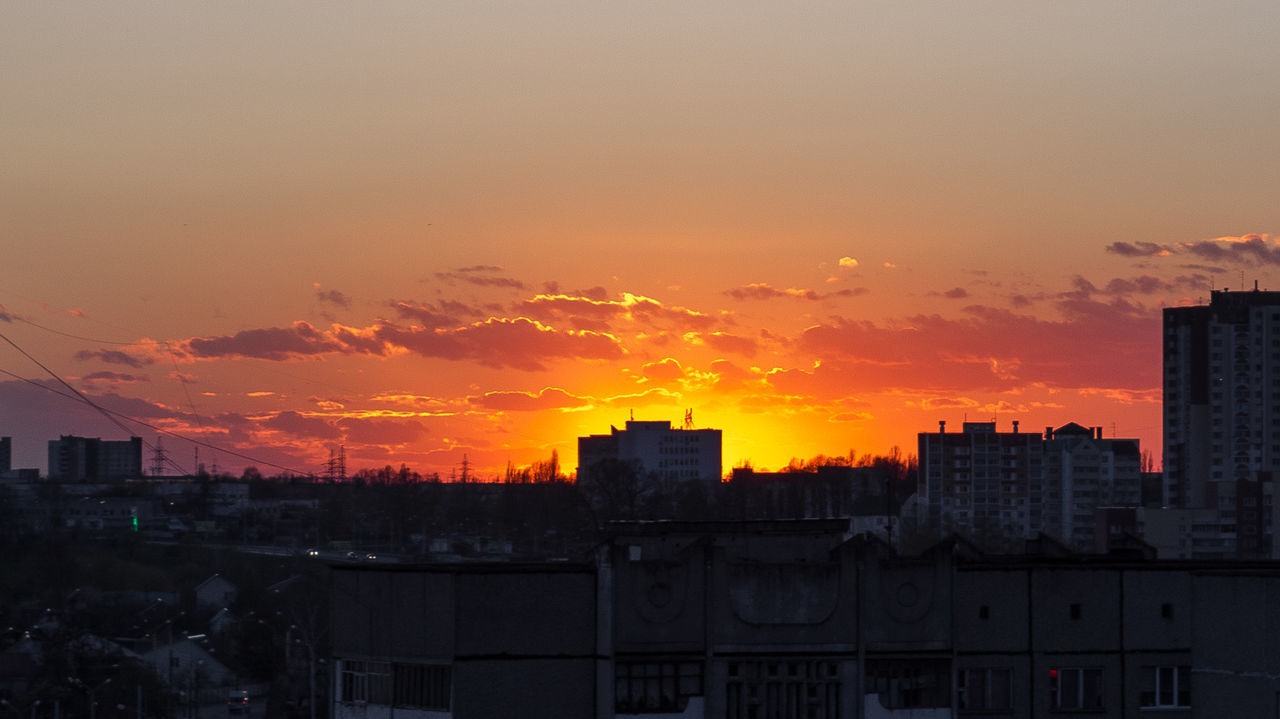 CITYSCAPE AGAINST SKY DURING SUNSET