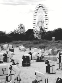 View of amusement park ride against sky