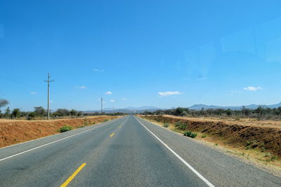 An empty highway in arusha, tanzania