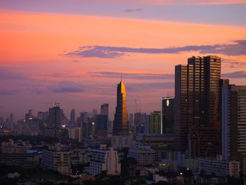 Cityscape at sunset