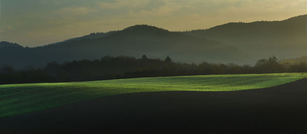 The countryside light n the dawn