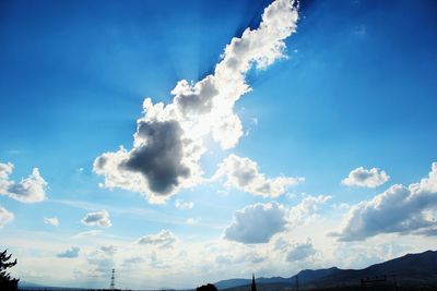 Low angle view of blue sky