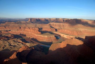 Aerial view of dramatic landscape