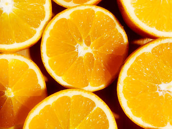 Full frame shot of orange slices