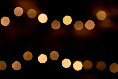 Defocused lights at night