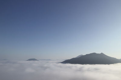 Beautiful landscape in the mountains at sunrise, traveling concept,chiang khan loei, thailand.