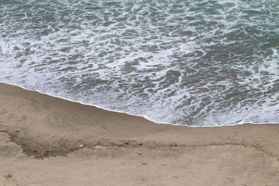 High angle view of sea waves