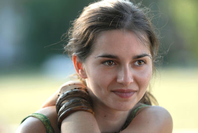 Portrait of smiling young woman