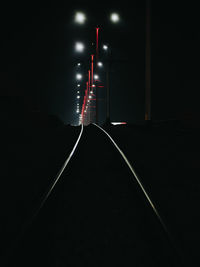 Railway at night
