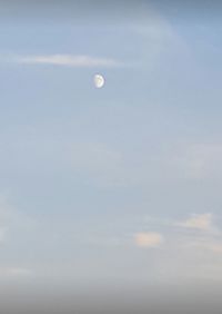 Low angle view of moon in sky