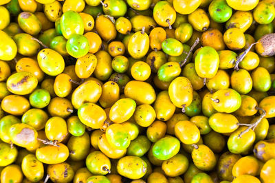 Full frame shot of fruits for sale in market