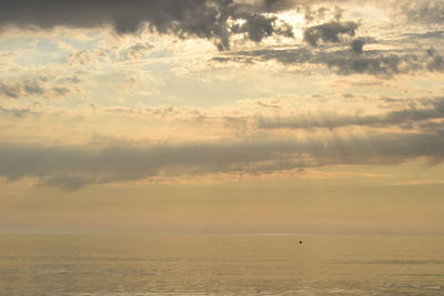 Scenic view of sea against sky during sunset. black sea