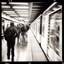 People at subway station