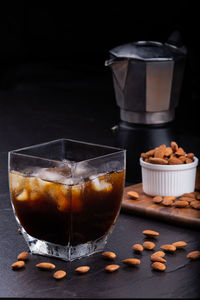 Close-up of coffee cup on table