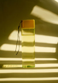 Close-up of mobile phone on table