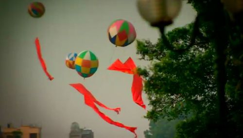 Close-up of multi colored balloons