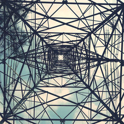 Low angle view of electricity pylon