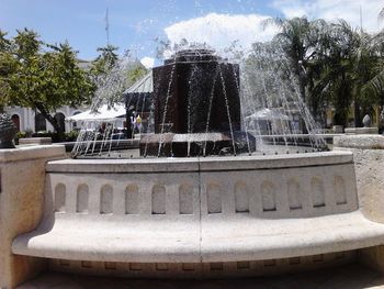 Fountain against sky