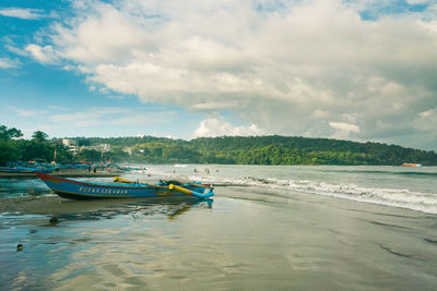 Scenic view of sea against sky