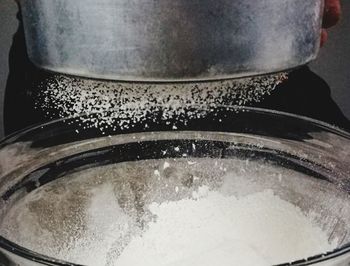 Close-up of water in container