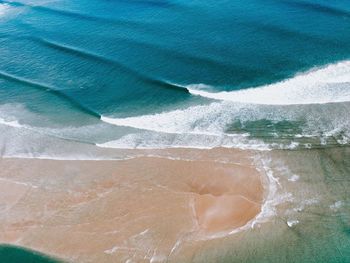 High angle view of sea shore