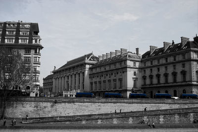 Low angle view of buildings against sky