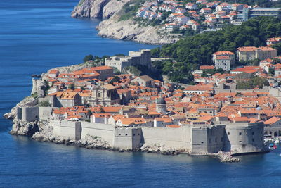 High angle view of townscape