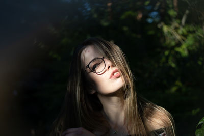 Portrait of beautiful young woman