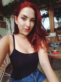 Portrait of beautiful young woman
