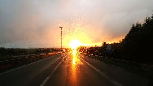 Road at sunset