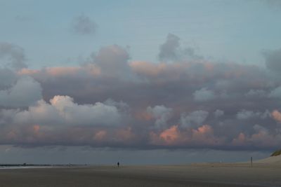 Scenic view of sea against sky at sunset