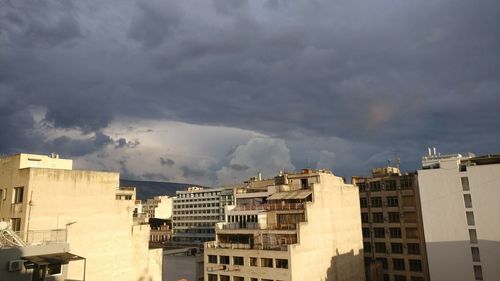 Low angle view of buildings against sky