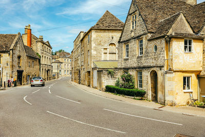 Winding street in the small village of cirencester in the cotswolds, england.