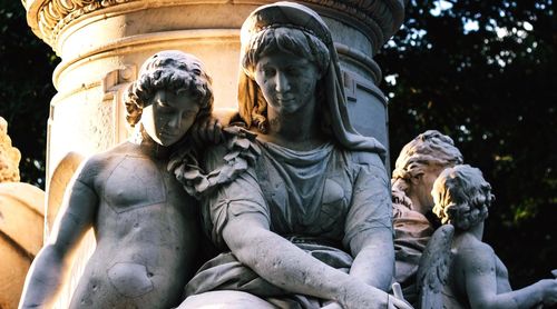 Low angle view of angel statue