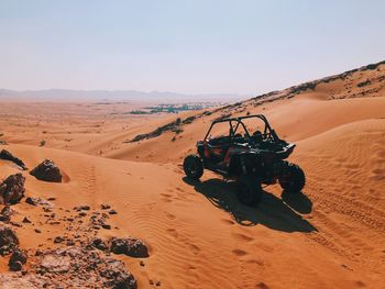 Scenic view of desert against sky