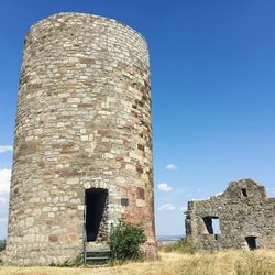 Low angle view of old ruin building