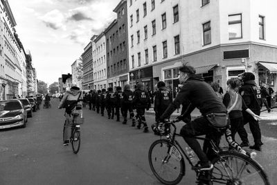 People on city street