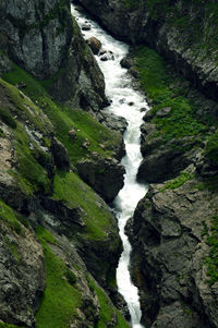 Stream flowing through rocks