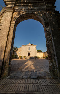 Low angle view of historical building against sky