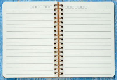 View of open book