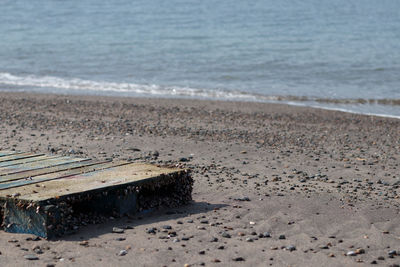High angle view of abandoned beach