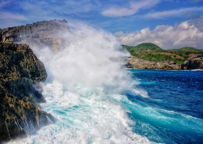 Scenic view of sea against sky