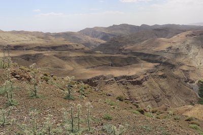 Scenic view of desert against sky